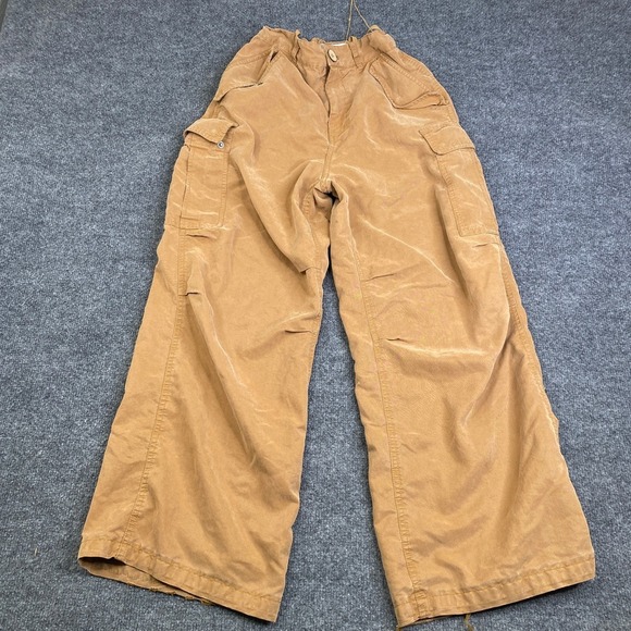 Moussy Pants - Moussy Women Tan Lyocell Blend Wide Leg Cargo Pants Size 1 028HAZ30-0521